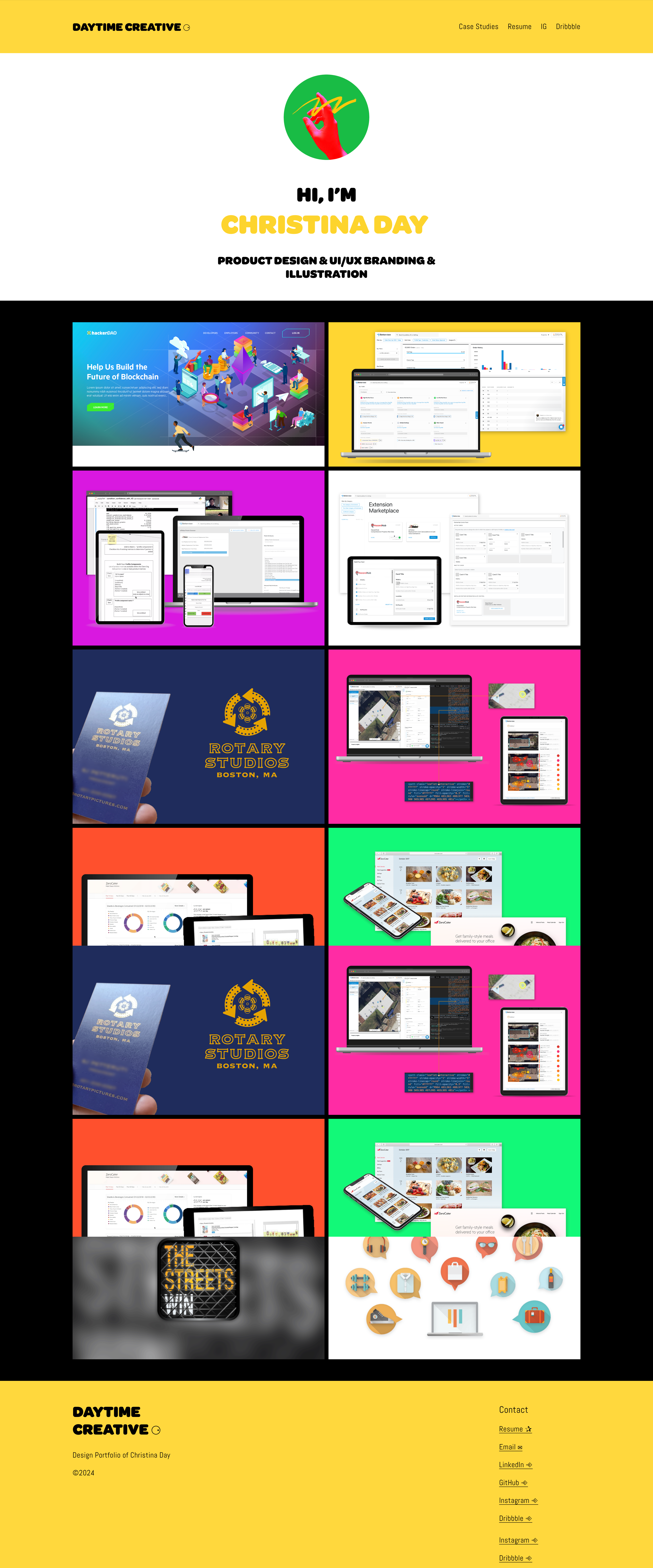 Old Squarespace Portfolio Screenshot