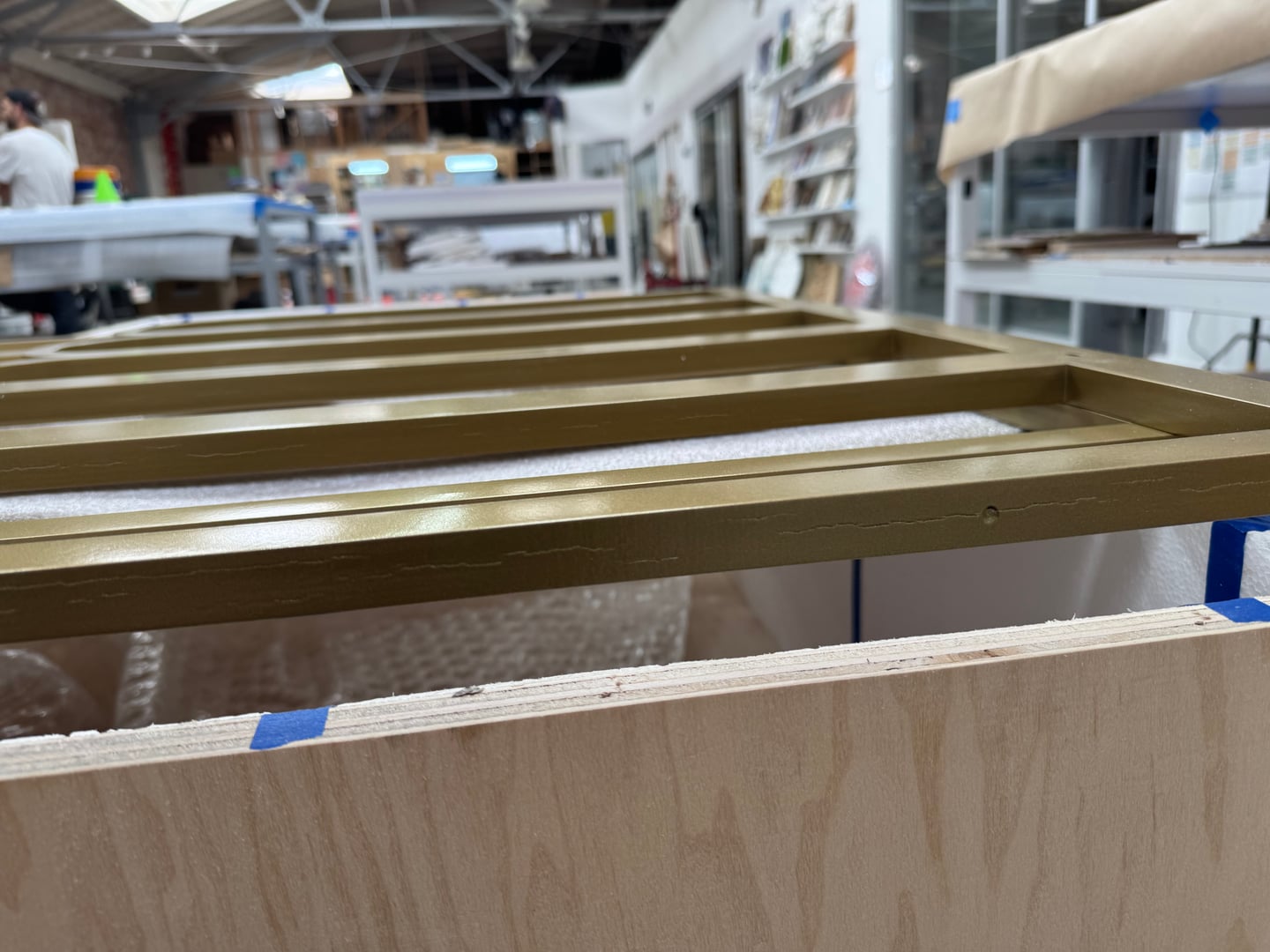 Process image from Gold Ceiling Hanging
