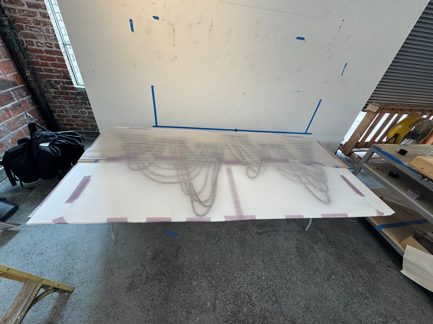 Process image from Leather Harness Wall Hanging