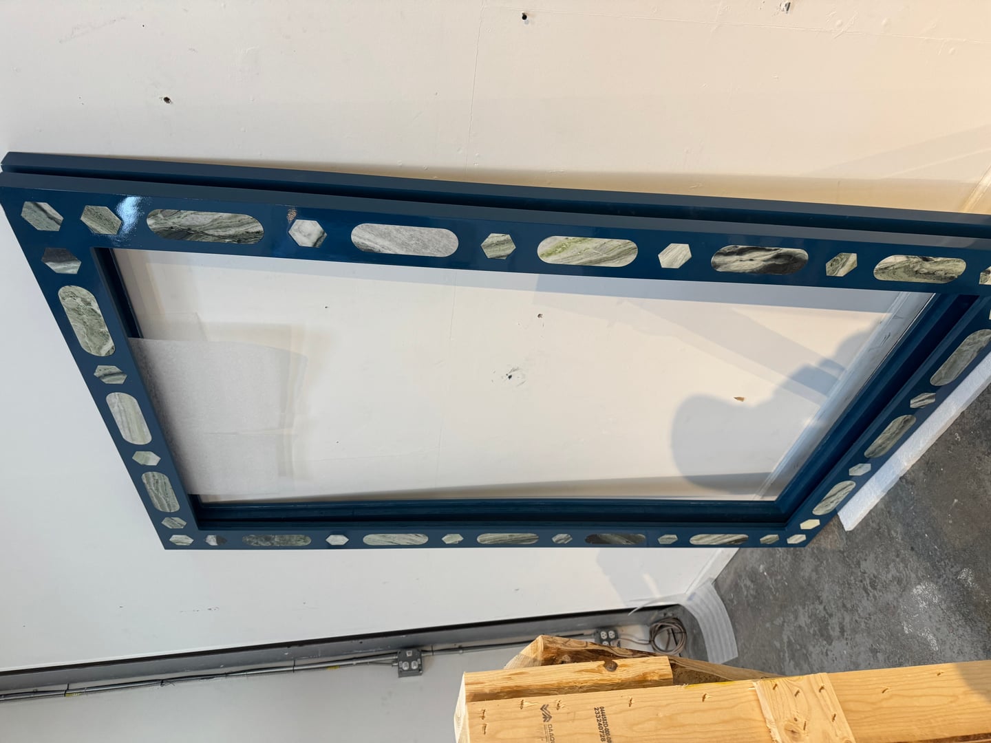 Teal and Stone Antique Mirrors - Image 1