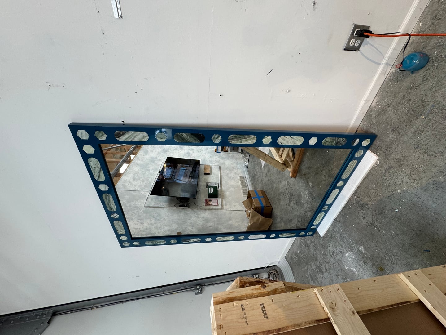 Teal and Stone Antique Mirrors - Image 8