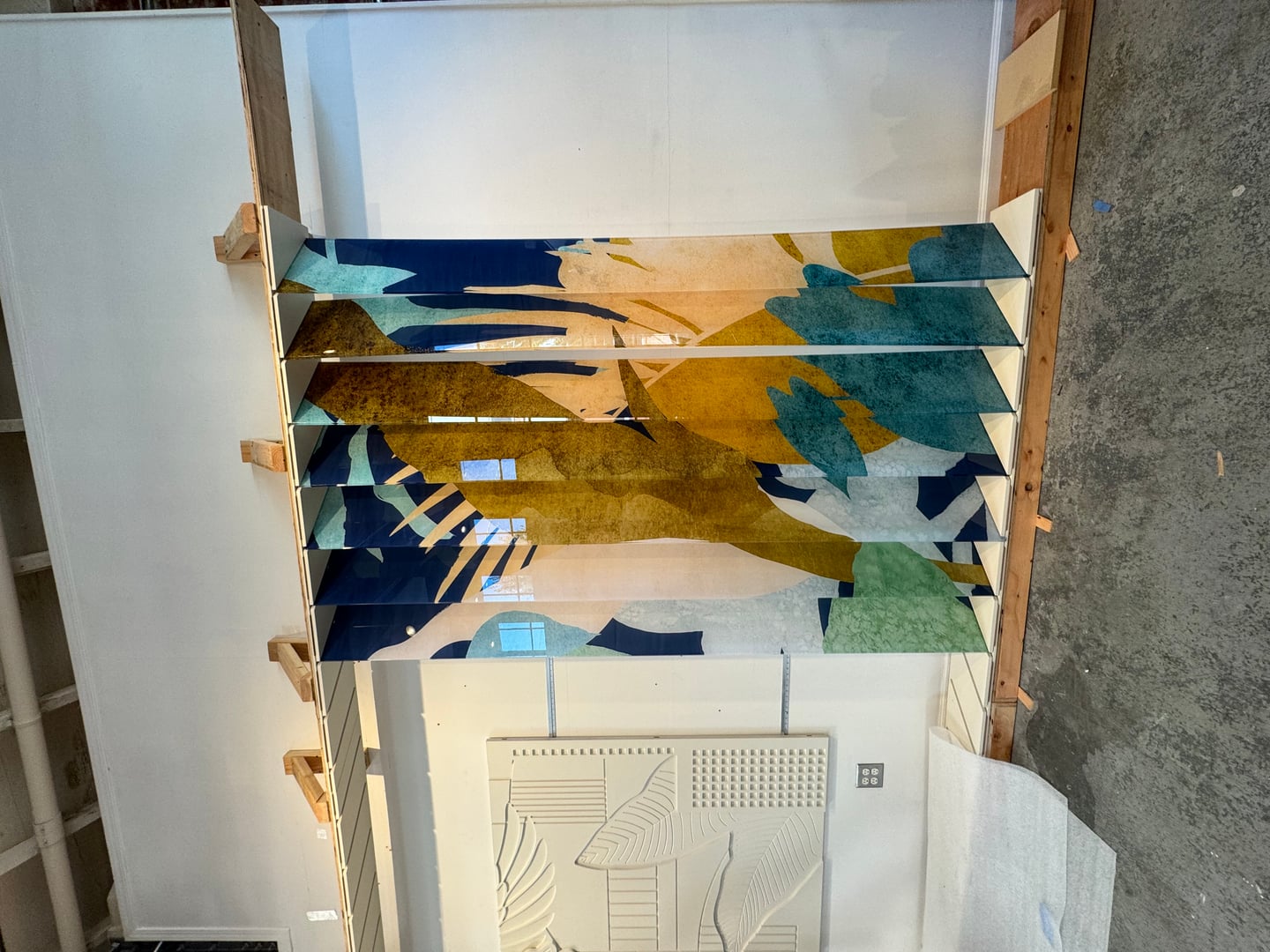 Process image from Tropical Relief Panels and Glass Panels