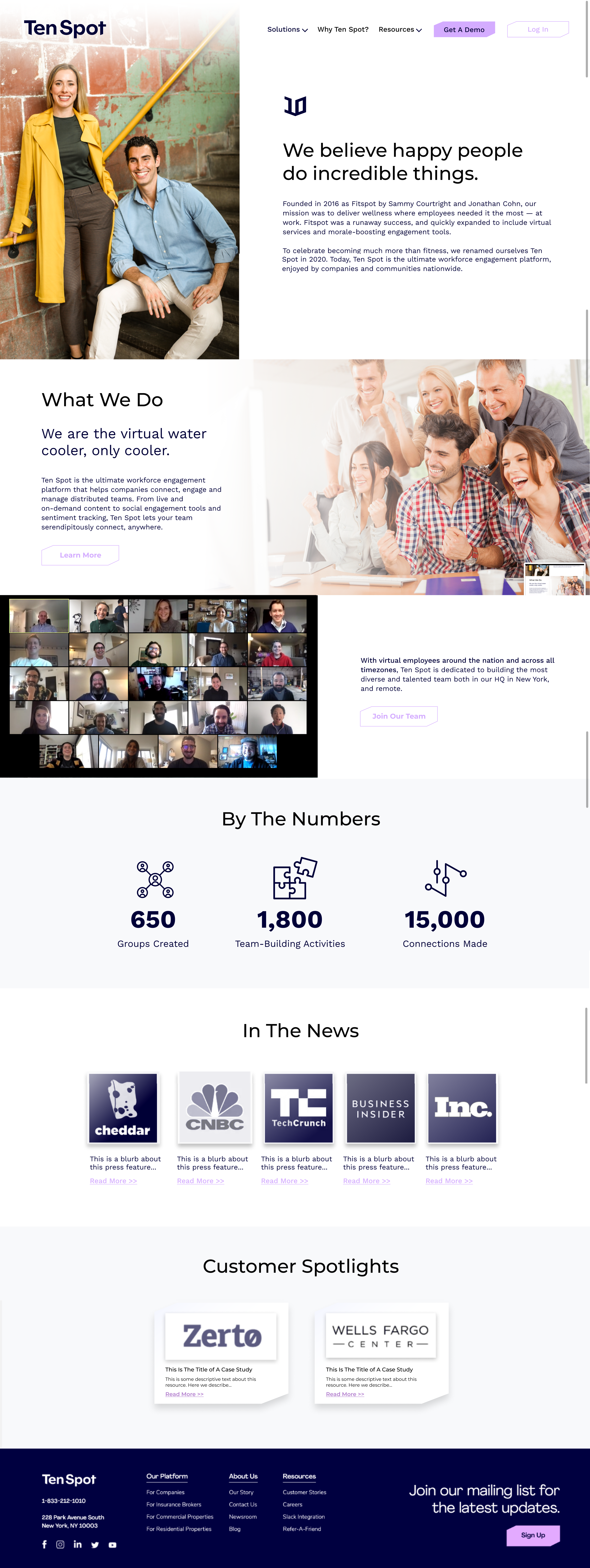 TenSpot About Us Page