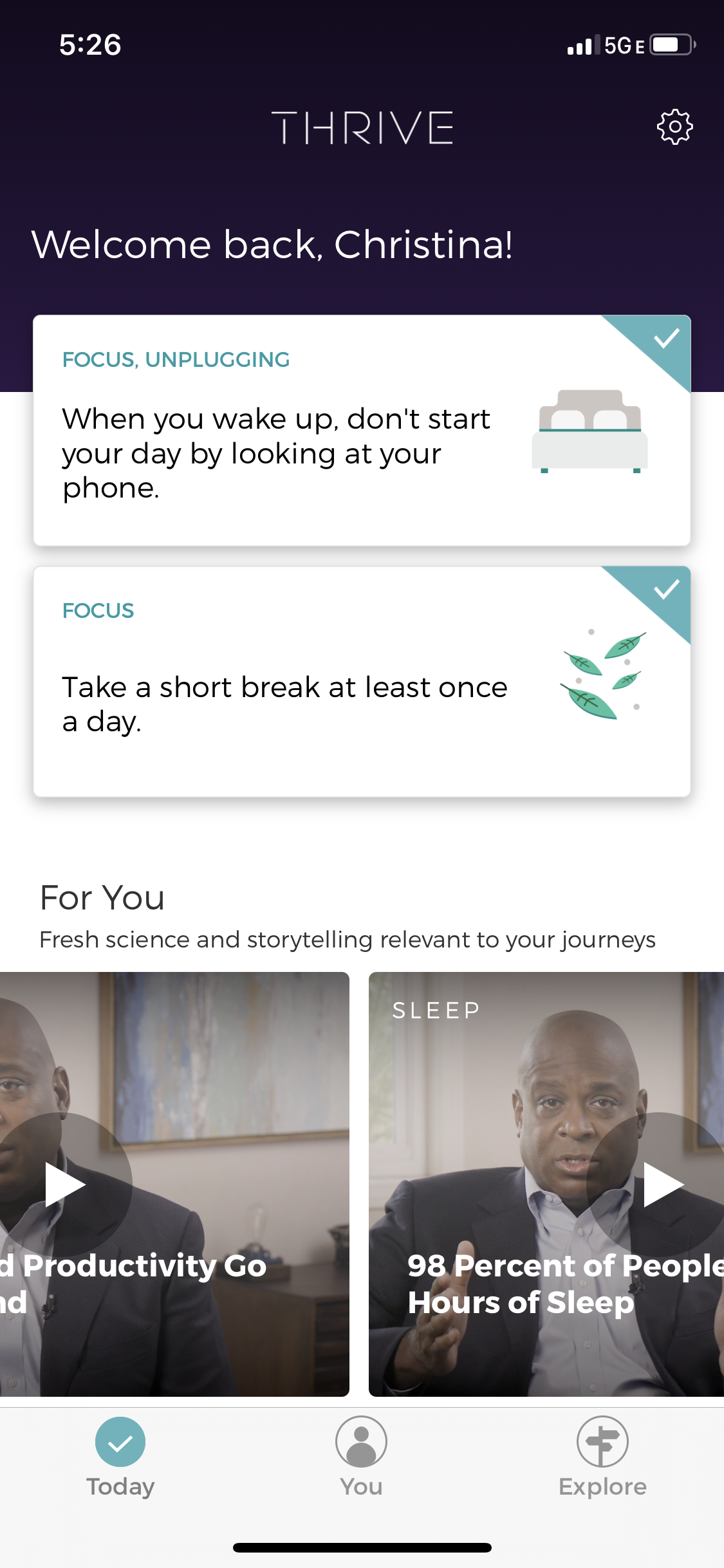 Thrive Global – Mental Health Platform