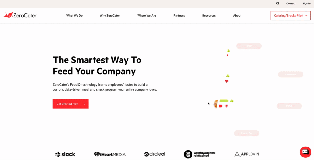 ZeroCater Website 2020