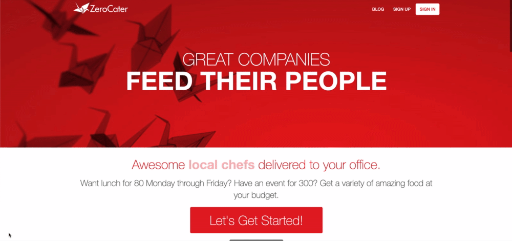 ZeroCater Website 2014