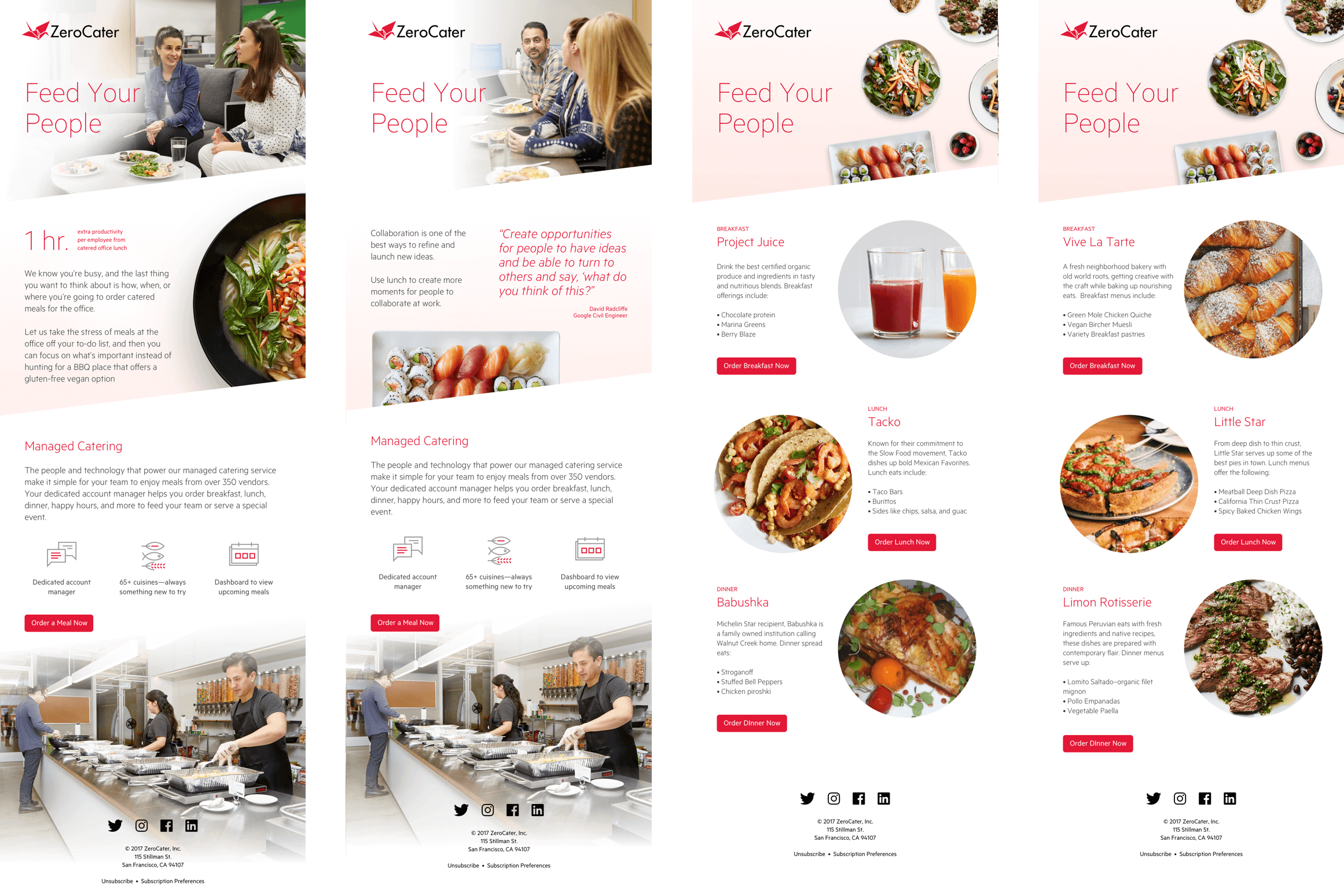 ZeroCater Comprehensive Email Design System